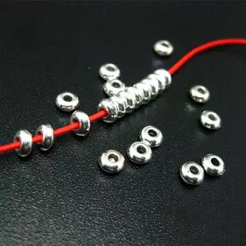 100 шт., плоские круглые крошечные металлические бусины 5 мм, украшения, разделители из бисера, аксессуары, браслеты для самостоятельного изготовления ювелирных изделий