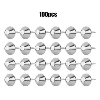 100 шт. плоские ножки шпильки железные серебряные железные грибовидные аксессуары для сумок из кожи своими руками