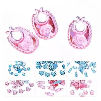 100 шт. подарочные украшения для детского душа на день рождения, игрушечные бутылки, нагрудники для перевозки Pinkbottle