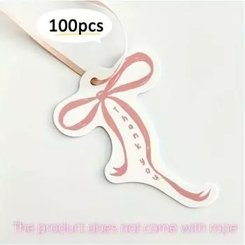 100 шт. подарочных бирок-бабочки с благодарностью, бумажные подвесные открытки для подарков своими руками, свадеб, праздников - идеально подходят для персонализированной упаковки и подарочной упаковки