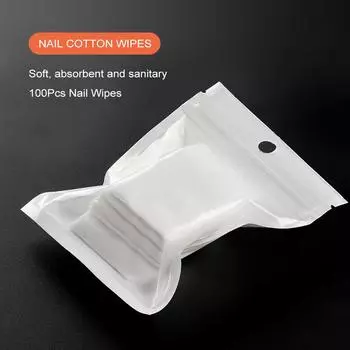 100 шт. подушечки для снятия лака для ногтей, хлопковые салфетки для дизайна ногтей, очиститель, средство для снятия гель-лака, хлопковые салфетки для ногтей, подушечки для ногтей, УФ-гель, инструменты для ногтей