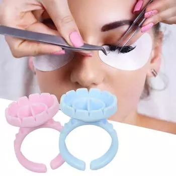 100 шт., полезное кольцо для ресниц, удобный удобный держатель для наращивания ресниц