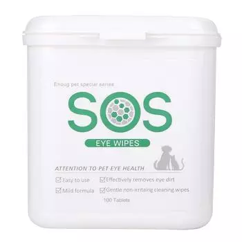 100 шт. полиэстеровые влажные салфетки для ухода за глазами домашних животных, для удаления пятен от слез у кошек и собак, бережные полотенца для чистки