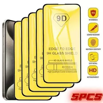 100 шт. полное покрытие 9H 9D HD закаленное стекло защитная пленка для экрана для iPhone 15 14 13 12 11 Pro Max 7 8 x xr xs max iphone 11 чистый