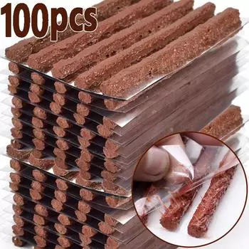 100 шт. полоски для ремонта шин для автомобилей и мотоциклов, бескамерная уплотнительная полоска, резиновая заглушка для прокола шин, аксессуары для ремонта шин для автомобилей и мотоциклов