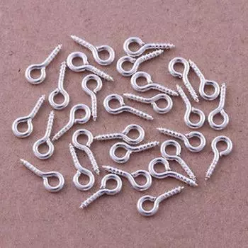 100 шт. посеребренный винт с проушиной, штифт, колышек для изготовления ювелирных изделий, инструмент для рукоделия