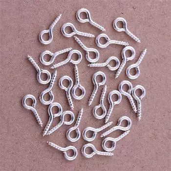 100 шт. посеребренный винт с проушиной, штифт, колышек для изготовления ювелирных изделий, инструмент для рукоделия