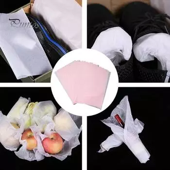 100 шт. практичная, сохраняющая сухость, пылезащитная подкладка для одежды, бумажная подкладка, влагостойкая, легко складывается для упаковки обуви белый