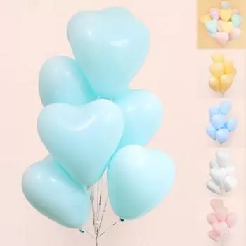100 шт. праздничные воздушные шары в форме сердца для дня рождения, милые, легкие, свадебные