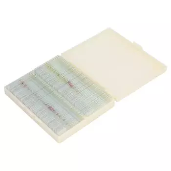 100 шт. предметное стекло для микроскопа прозрачное, подготовленное с образцами животных для биологической науки