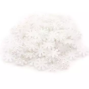 100 шт. привлекательные и прочные снежинки с плоской задней поверхностью, жемчужные украшения, рождественские ремесленные инструменты, сделай сам белый