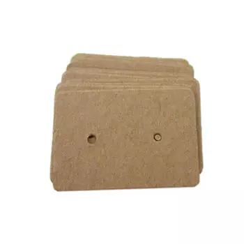 100 шт профессиональный тип серьги-гвоздики держатель дисплея повесить крафт-карты бумага коричневый