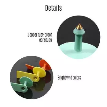 100 шт. пронумерованная ушная бирка для скота, ушная бирка для овец, маркер 001-100 для идентификации скота Numbered жёлтый