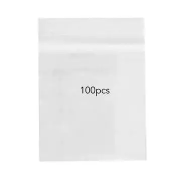 100 шт. Прозрачные герметичные пакеты для хранения закусок из плотного полиэтилена с застежкой-молнией для домашнего использования