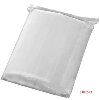 100 шт. прозрачные пакеты для хранения продуктов питания, упаковка для ювелирных изделий, многоразовый вакуумный пакет для сохранения свежести