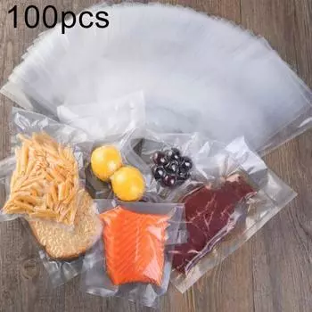 100 шт., прозрачные пакеты для вакуумного упаковщика пищевых продуктов, сумка для хранения фруктов и овощей, сумка для хранения свежих продуктов