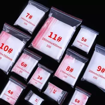 100 шт. прозрачные пластиковые пакеты для хранения с самозапечатыванием, идеально подходят для хранения 4x6 cm