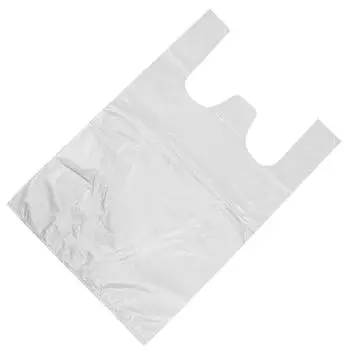 100 шт. Прозрачные пластиковые пакеты Прочные и долговечные сумки на все случаи жизни Прозрачные пластиковые пакеты в форме жилета 20*30cm