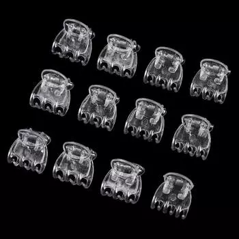 100 шт. прозрачные зажимы для садовых растений прозрачный пластиковый 6-лапчатый зажим для орхидеи цветок стебель декоративный фиксатор поддержки