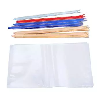 100 шт. прозрачных подарочных пакетов оптом с лентой OPP для подарков, сладостей, конфет, печенья, прозрачных