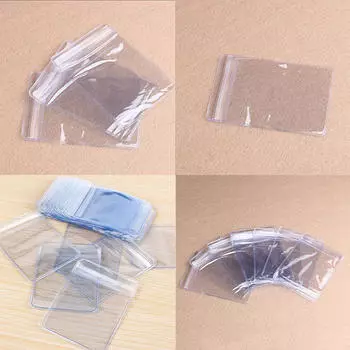 100 шт. прозрачный ПВХ пластиковый мешок для монет чехол кошельки конверты для хранения 4*6cm