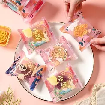 100 шт. прозрачный упаковочный пакет для печенья Mooncake, замороженный, ручной работы, упаковочный пакет для печенья M-G