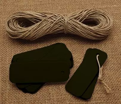 100 шт. прямоугольной формы пустые бирки бонбоньерка свадебные сувениры подвесная бирка с бесплатным натуральным джутовым шпагатом 0.75 Inches Diameter темно-синий