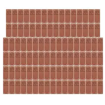 100 шт. ПУ кожаная этикетка цвет птицы ручная работа мягкая 4 отверстия полезные DIY аксессуары для кошелька шляпа(глубоко темно-коричневого