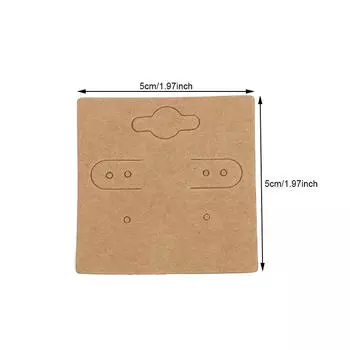 100 шт. пустая крафт-бумага ювелирная упаковка карты ожерелье серьги дисплей карты One Size коричневый