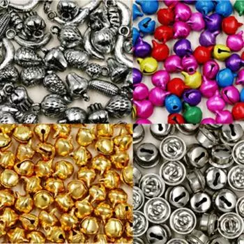 100 шт разноцветные бусины в виде колокольчиков для фестиваля, вечеринки/Рождественской елки/аксессуары для поделок своими руками about 6*11mm 100pcs