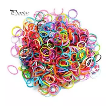 100 шт. разноцветные резинки для ухода за волосами для девочек и домашних животных своими руками