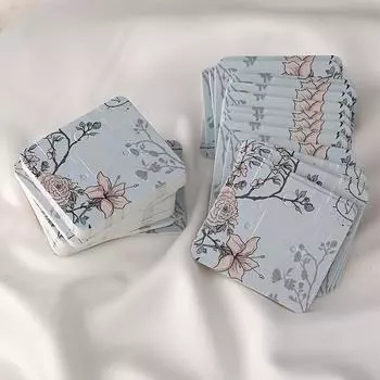 100 шт. разноцветных сережек с цветами и птицами, картонные серьги своими руками, упаковочный материал для небольших открыток, которые можно повесить 100pcs