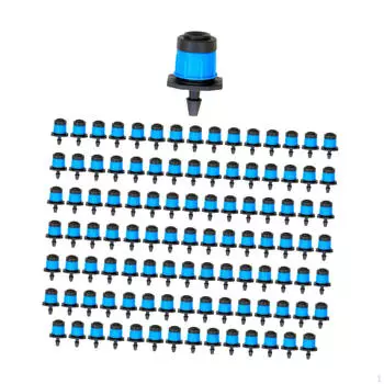 100 шт. Регулируемые капельницы для полива, капельные излучатели, детали садовых инструментов, градус, полный круг для