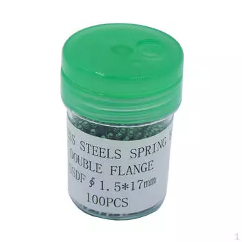 100 шт. Ремкомплект штифтов для ремешков для часовых пружин - серебро, 17 мм