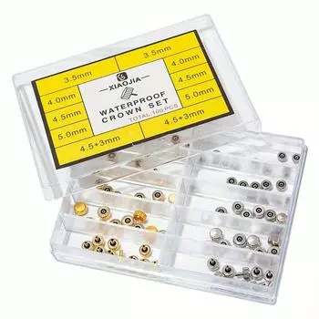 100 шт. Ремонт часов Заводная головка часов, Полностью стальная Кварцевая Механическая Заводная головка, Водонепроницаемые Накладные Аксессуары для часов 100pcs