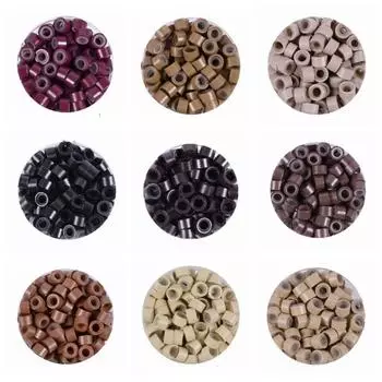 100 шт. резинки для волос микро силиконовые кольца 9 цветов кольца бусины микро звенья 8