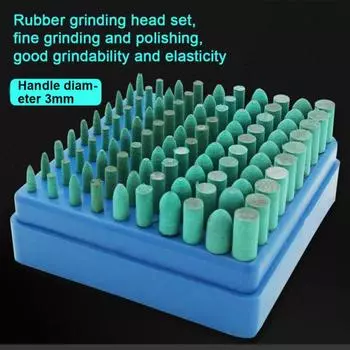 100 шт резиновая шлифовальная головка с заостренным цилиндрическим наконечником, шлифовальные инструменты для полировки