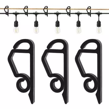 100 шт. рождественские гирлянды, крючки для уличного желоба, прочные, выдерживающие нагрузку, устойчивые к погодным условиям, уличные гирлянды белый