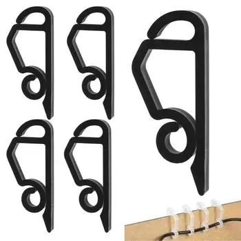 100 шт. рождественские гирлянды, крючки для уличного желоба, прочные, выдерживающие нагрузку, устойчивые к погодным условиям, наружные гирлянды, аксессуары белый