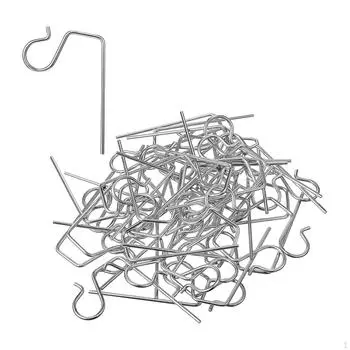 100 шт. рождественские гирлянды крючки для желобов клипсы вечеринки праздник многоразовые прочные металлические