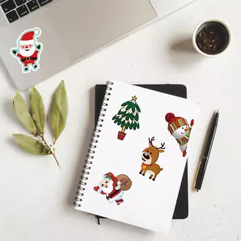 100 шт. рождественские наклейки рождественские украшения наклейки самоклеящиеся для детей взрослые скрапбукинг