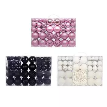 100 шт. Рождественские шары, украшения для рождественской елки, подвесные шары для рождественской елки, праздничные украшения Pink