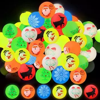 100 шт. Рождественские светящиеся в темноте надувные шарики, наполнители для носков, игрушки для детей, игра на день рождения, подарки, резиновый надувной мяч 100pcs разноцветный