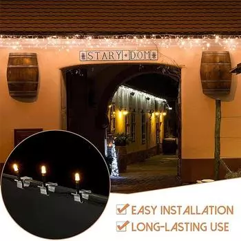 100 шт., рождественский сказочный светильник, зажим, сверхмощный металлический устойчивый к погодным условиям открытый сад, небольшой декоративный красочный держатель лампы, фиксатор, зажим 100pcs