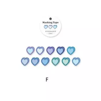 100 шт./рулон Маскировочная лента васи в форме сердечек серии «Поэма признания» для украшения ручной учетной записи DIY, наклейка, маскировочная лента, декор для журнала F
