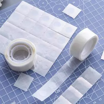 100 шт./рулон Универсальный прозрачный мини-круглый точечный двусторонний скотч не оставляющий следов точечный клей наклейки для заметок памятных фотографий альбомов белый