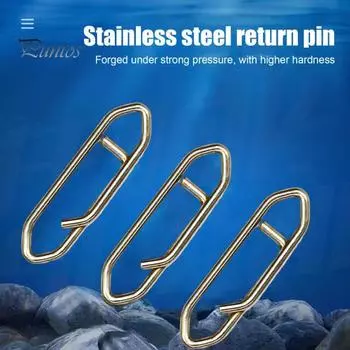 100 шт. рыболовная клипса Power Speed Clip высокопрочная рыболовная приманка из нержавеющей стали быстросменный защелкивающийся соединитель аксессуары для соленой и пресноводной рыбалки L белый