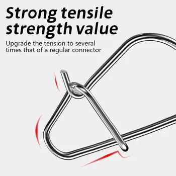 100 шт. рыболовные зажимы быстрые защелки для воблера рыболовные приманки соединители для морской рыбалки двойной замок приманка нержавеющая сталь 0#