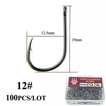 100 шт. рыболовных крючков из высокоуглеродистой стали, набор в виде крючка для ловли рыбы нахлыстом, колючая проволока с отверстием для рыболовных принадлежностей Pesca