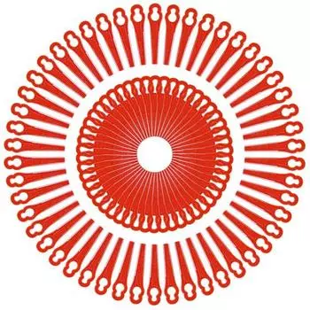 100 шт садовая пластиковая газонокосилка косилка режущее лезвие триммер нож аксессуары